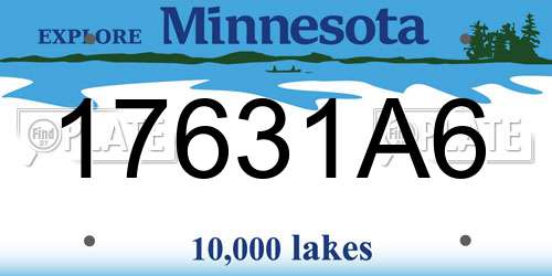 17631A6 Minnesota License Plate