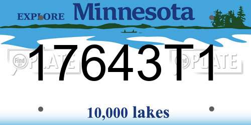 17643T1 Minnesota License Plate