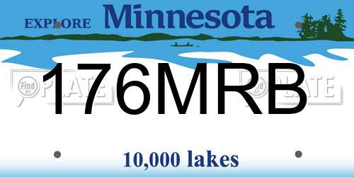176MRB Minnesota License Plate