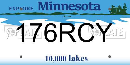 176RCY Minnesota License Plate