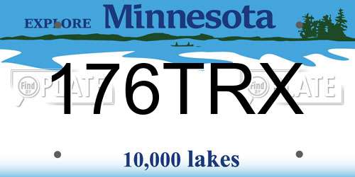 176TRX Minnesota License Plate