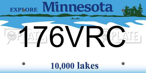 176VRC Minnesota License Plate