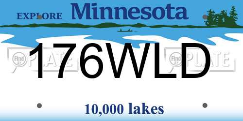 176WLD Minnesota License Plate
