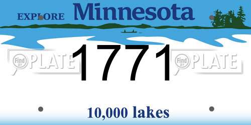 1771 Minnesota License Plate