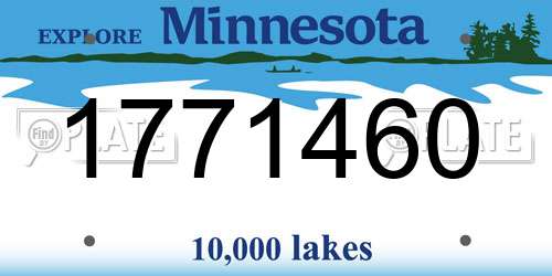 1771460 Minnesota License Plate