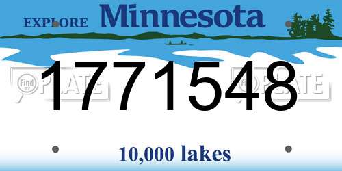 1771548 Minnesota License Plate