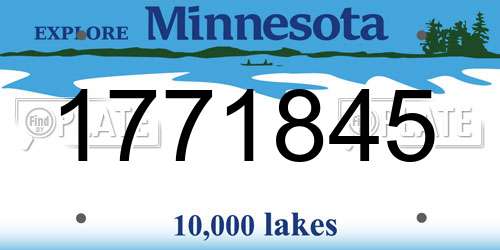 1771845 Minnesota License Plate
