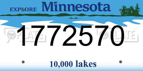1772570 Minnesota License Plate