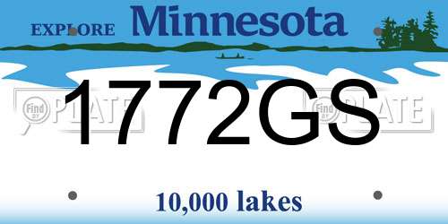 1772GS Minnesota License Plate