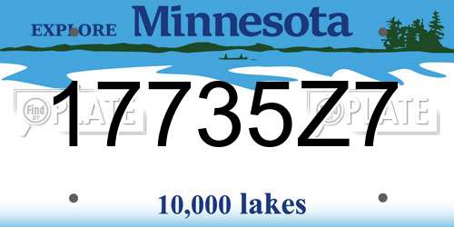 17735Z7 Minnesota License Plate