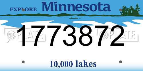1773872 Minnesota License Plate