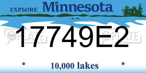 17749E2 Minnesota License Plate