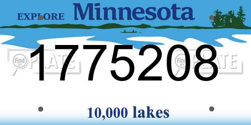 1775208 Minnesota License Plate