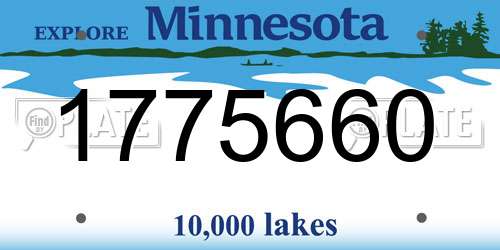 1775660 Minnesota License Plate