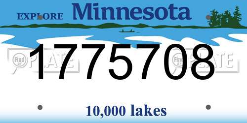 1775708 Minnesota License Plate