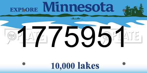 1775951 Minnesota License Plate