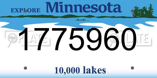 1775960 Minnesota License Plate