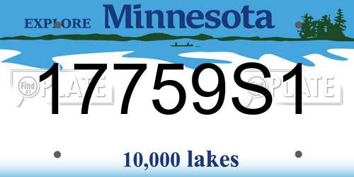 17759S1 Minnesota License Plate