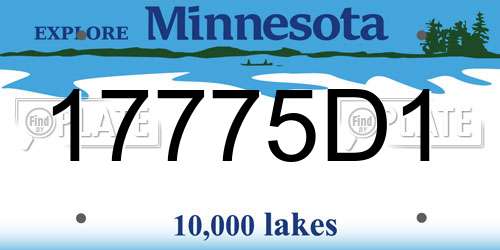 17775D1 Minnesota License Plate