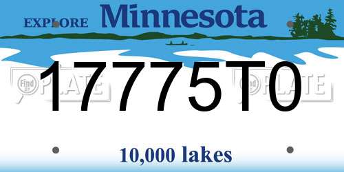 17775T0 Minnesota License Plate