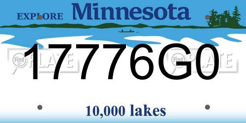 17776G0 Minnesota License Plate