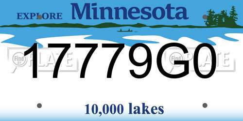 17779G0 Minnesota License Plate