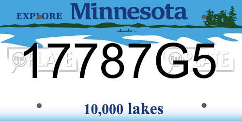 17787G5 Minnesota License Plate