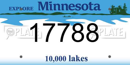 17788 Minnesota License Plate