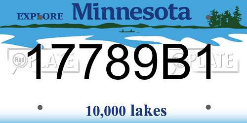 17789B1 Minnesota License Plate