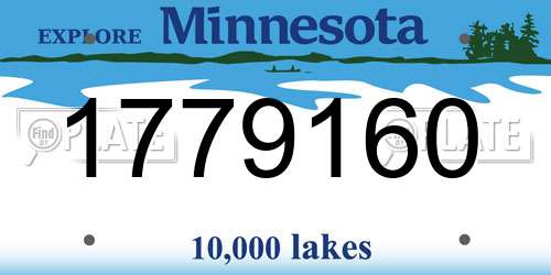 1779160 Minnesota License Plate