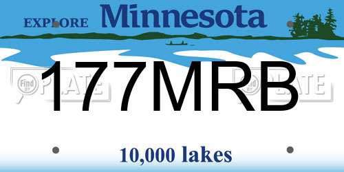 177MRB Minnesota License Plate