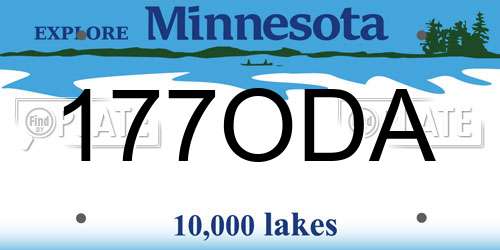 177ODA Minnesota License Plate