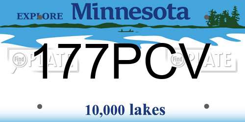 177PCV Minnesota License Plate