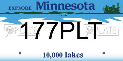177PLT Minnesota License Plate