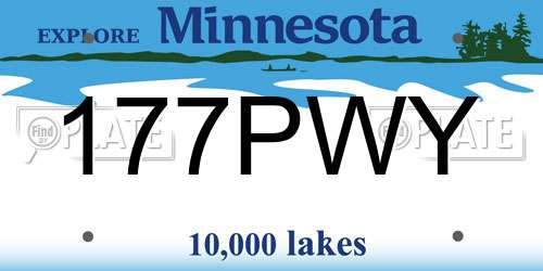 177PWY Minnesota License Plate