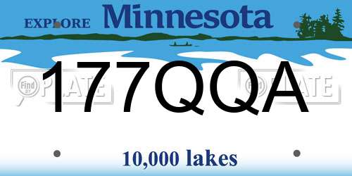 177QQA Minnesota License Plate