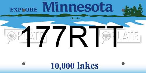 177RTT Minnesota License Plate