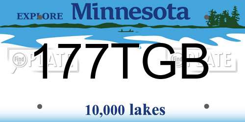 177TGB Minnesota License Plate