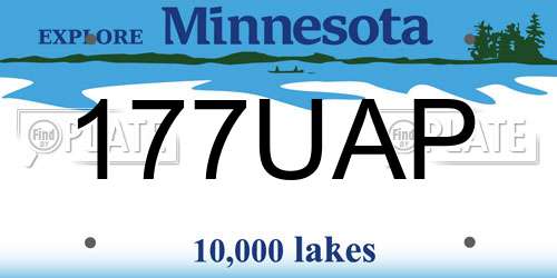 177UAP Minnesota License Plate