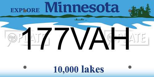 177VAH Minnesota License Plate