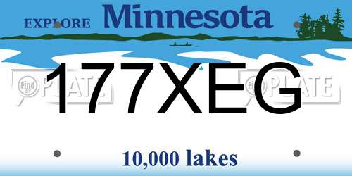 177XEG Minnesota License Plate