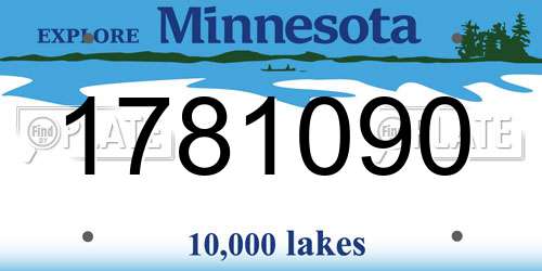 1781090 Minnesota License Plate