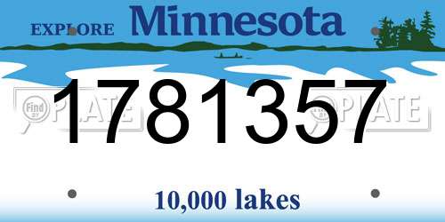 1781357 Minnesota License Plate