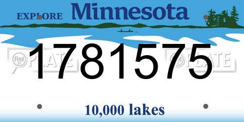 1781575 Minnesota License Plate