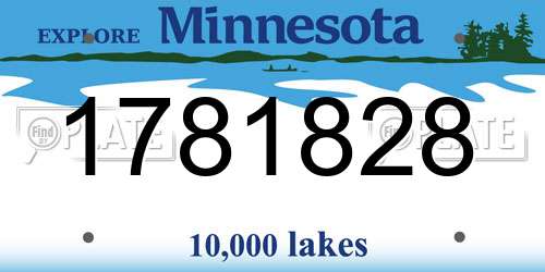1781828 Minnesota License Plate