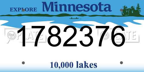 1782376 Minnesota License Plate