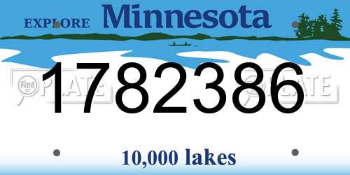 1782386 Minnesota License Plate