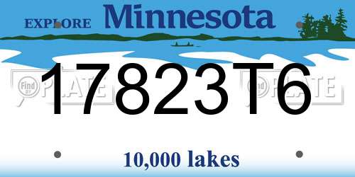 17823T6 Minnesota License Plate
