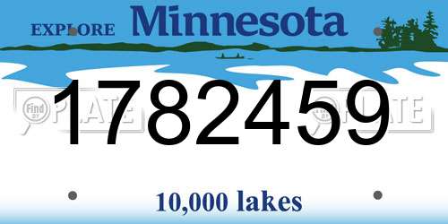 1782459 Minnesota License Plate