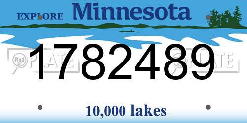 1782489 Minnesota License Plate